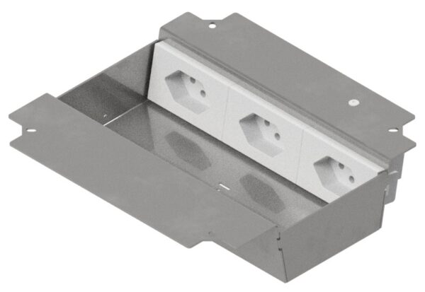 Produktbild UBD 215 230  -  Steckdoseneinsatz für 3+2 FLF inkl. 3x 1xT13, weiss